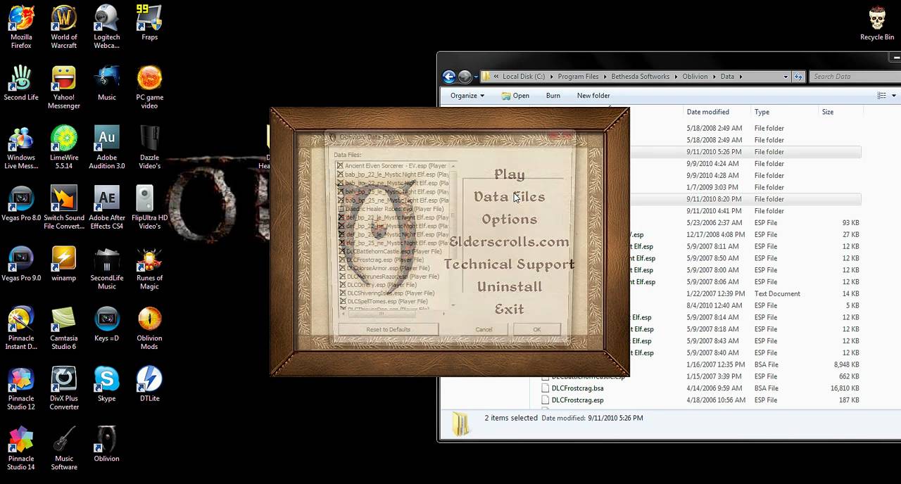oblivion how to install darnified ui